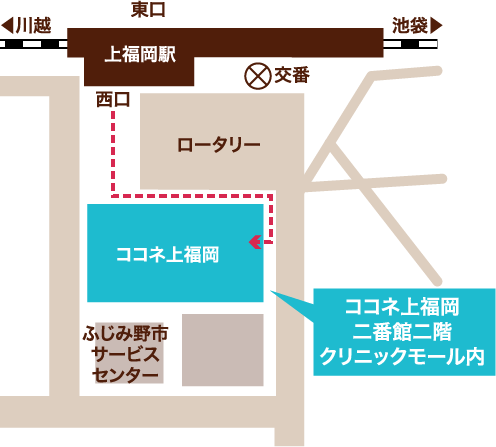 赤心堂総合健診クリニックのアクセス地図